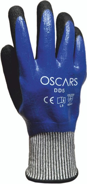 13G Cut Resistant Shell Nitrile Sandy Double Coated Gloves – Cut Level C Cut & Impact glove